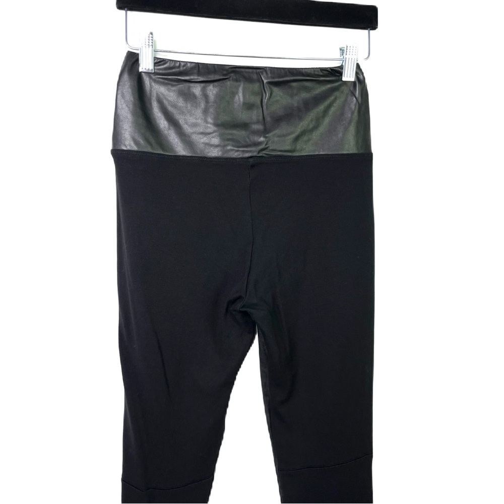 Aritzia Wilfred Free Daria Pant High Waisted Vegan Leather Leggings Black Size M - Picture 11 of 14
